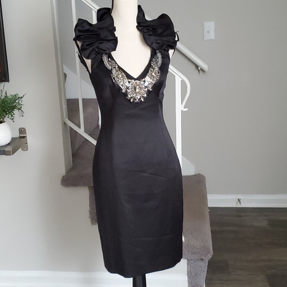 Karen Millen Dresses & Skirts - Karen Millen England Structured Sheath Silk Dress